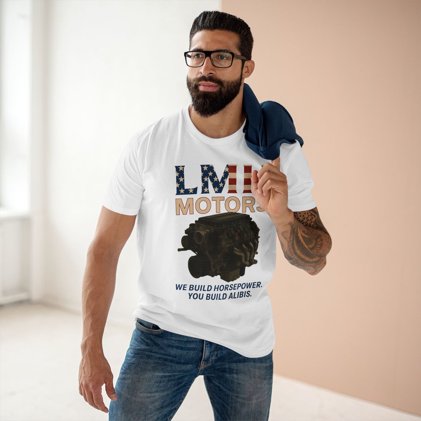 Auto Enthusiast T-Shirt, LMH Motors Graphic Tee, Car Lover Gift, Gearhead Apparel, Engine Design Shirt, Mechanical Enthusiast Clothing