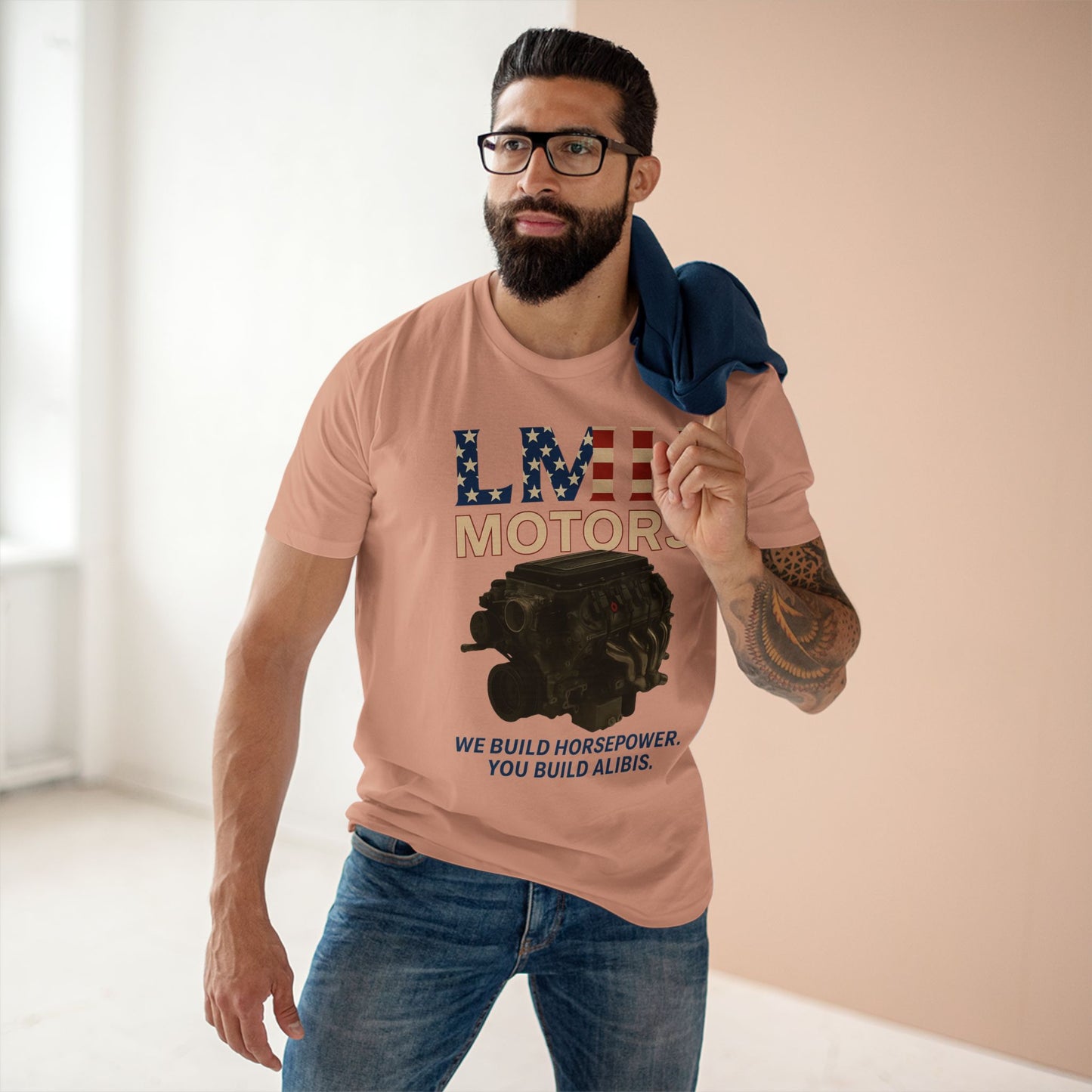 Auto Enthusiast T-Shirt, LMH Motors Graphic Tee, Car Lover Gift, Gearhead Apparel, Engine Design Shirt, Mechanical Enthusiast Clothing