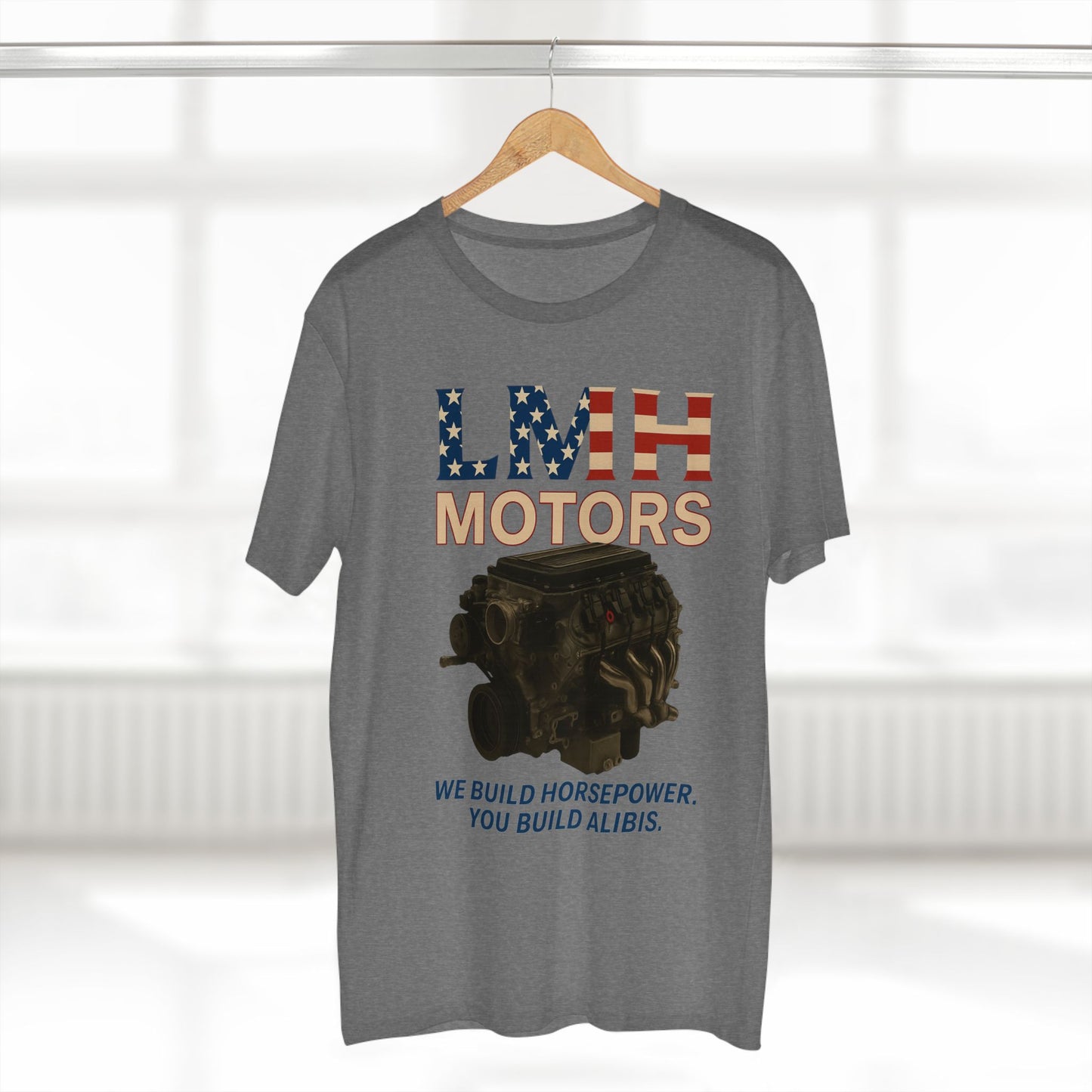 Auto Enthusiast T-Shirt, LMH Motors Graphic Tee, Car Lover Gift, Gearhead Apparel, Engine Design Shirt, Mechanical Enthusiast Clothing