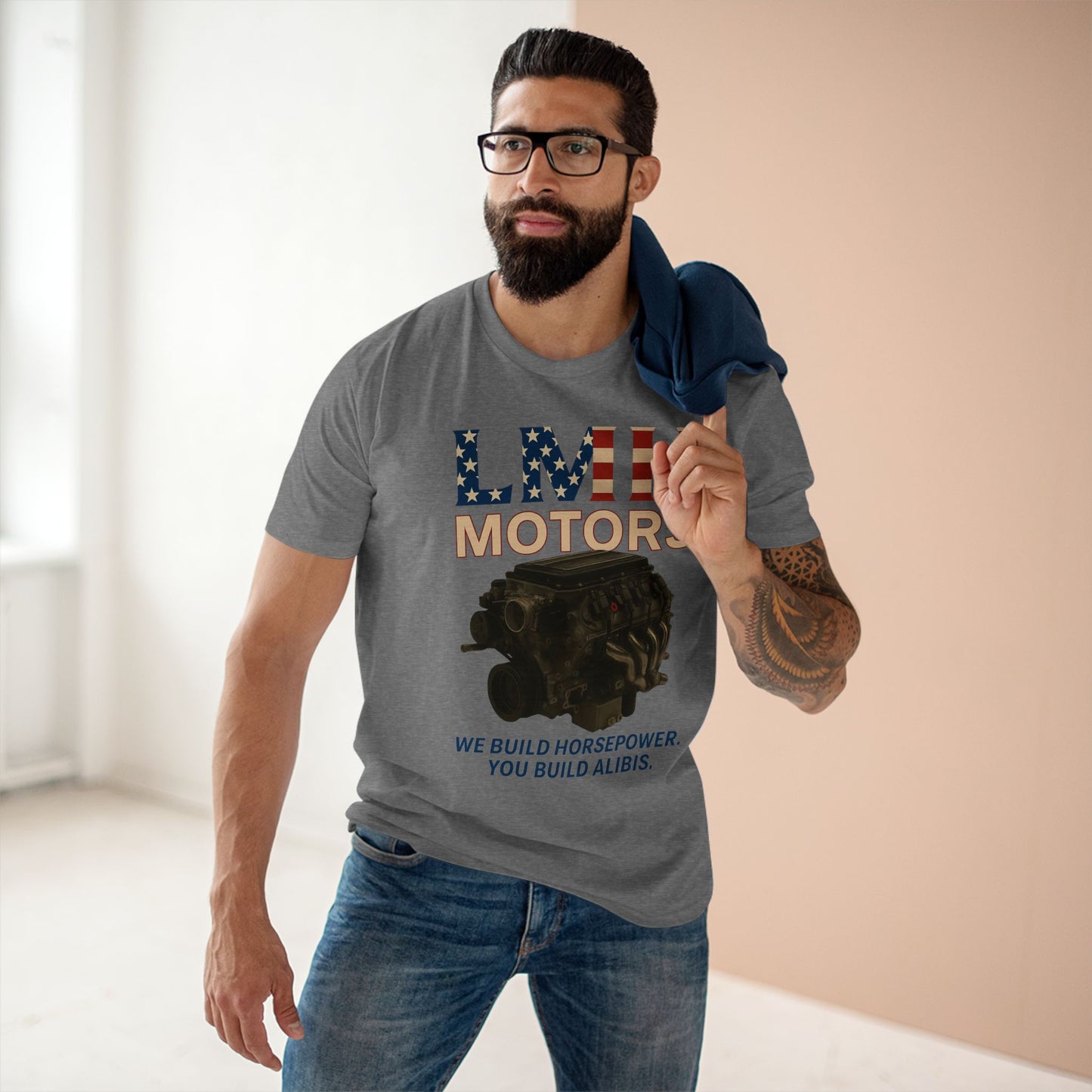 Auto Enthusiast T-Shirt, LMH Motors Graphic Tee, Car Lover Gift, Gearhead Apparel, Engine Design Shirt, Mechanical Enthusiast Clothing