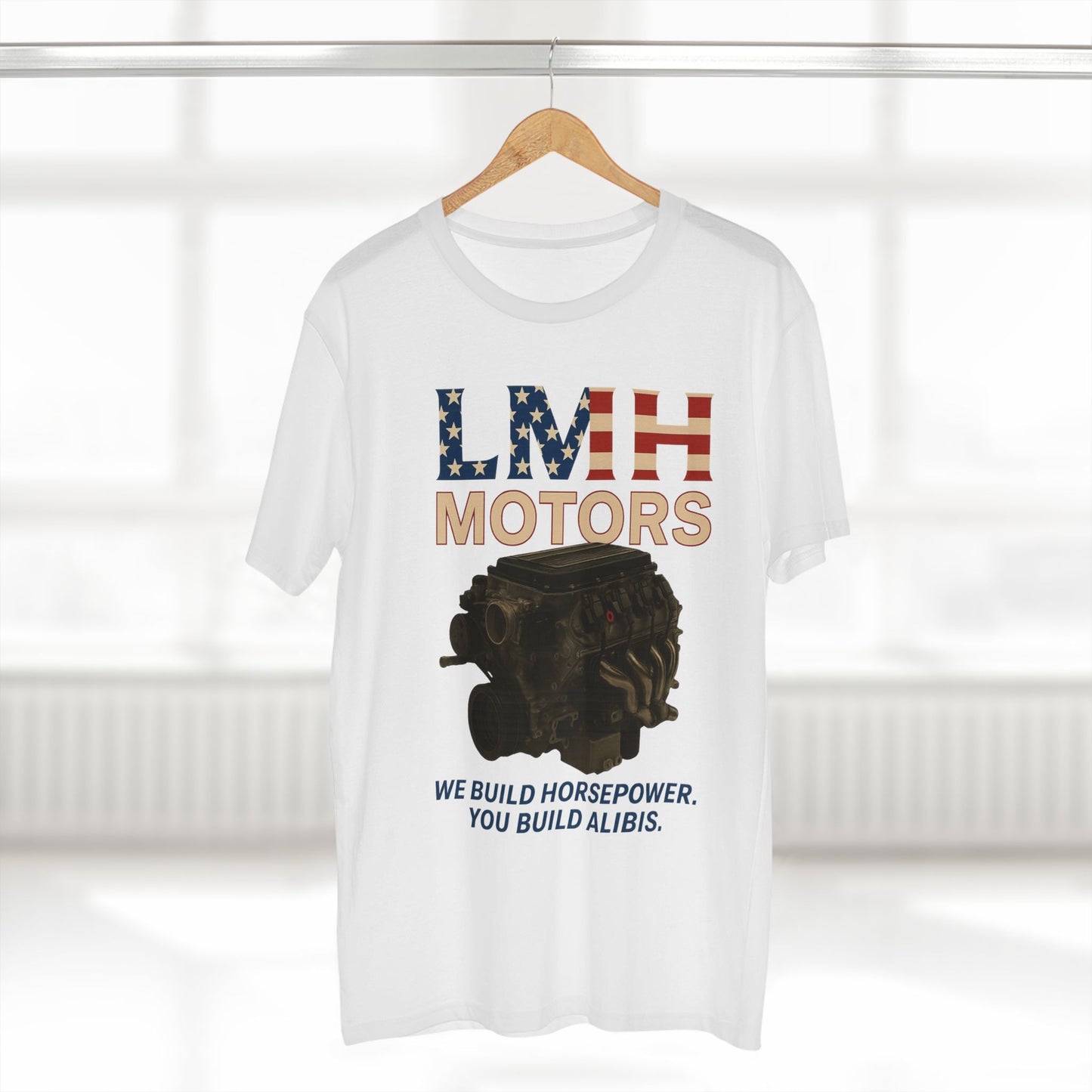 Auto Enthusiast T-Shirt, LMH Motors Graphic Tee, Car Lover Gift, Gearhead Apparel, Engine Design Shirt, Mechanical Enthusiast Clothing