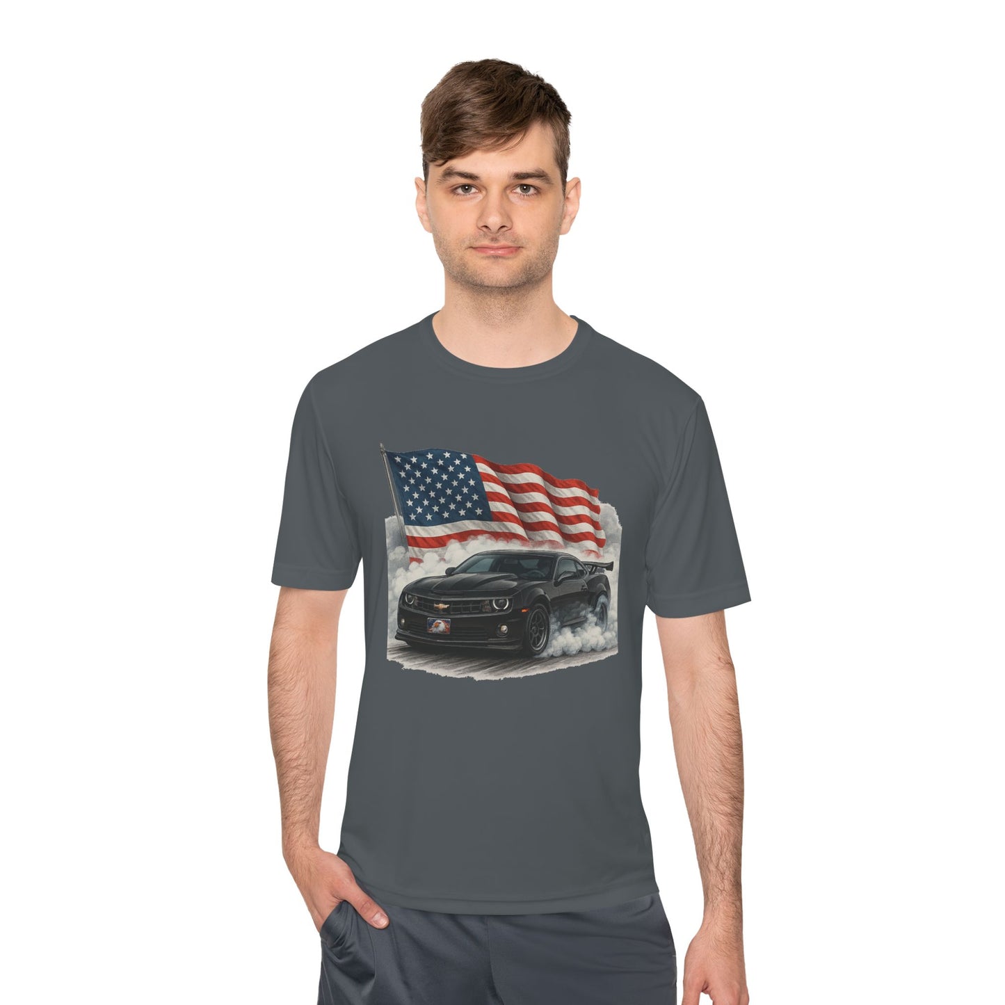 Patriotic Performance Tee, Unisex Moisture Wicking Tee, 4th of July Shirt, Sports Shirt, Outdoor Activity Shirt