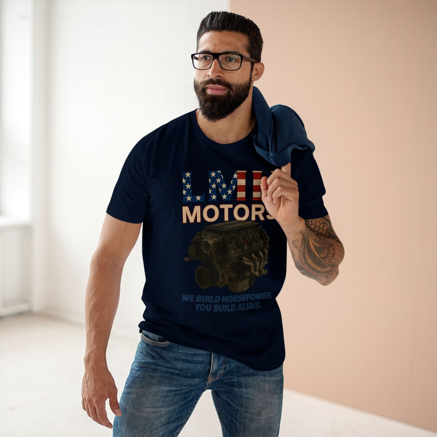 Auto Enthusiast T-Shirt, LMH Motors Graphic Tee, Car Lover Gift, Gearhead Apparel, Engine Design Shirt, Mechanical Enthusiast Clothing