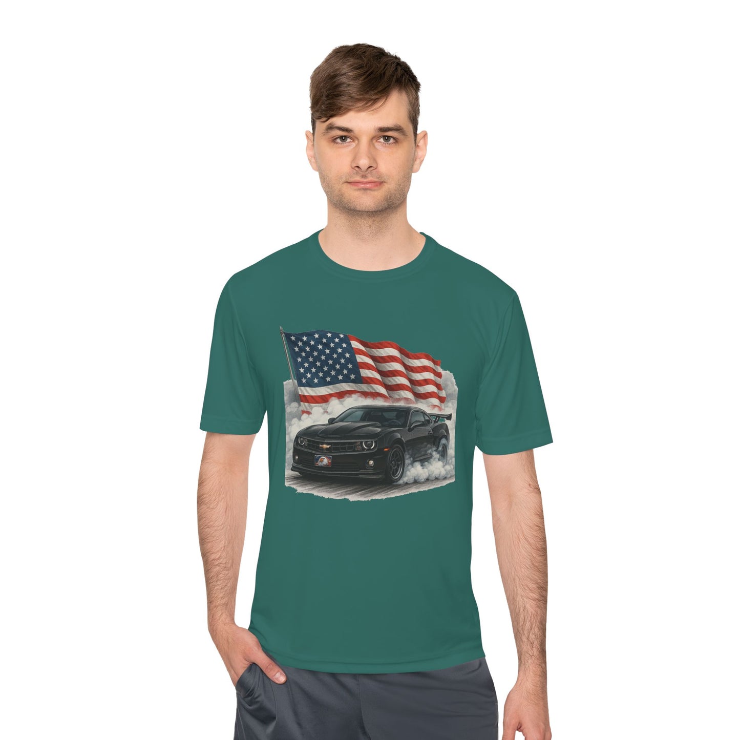 Patriotic Performance Tee, Unisex Moisture Wicking Tee, 4th of July Shirt, Sports Shirt, Outdoor Activity Shirt
