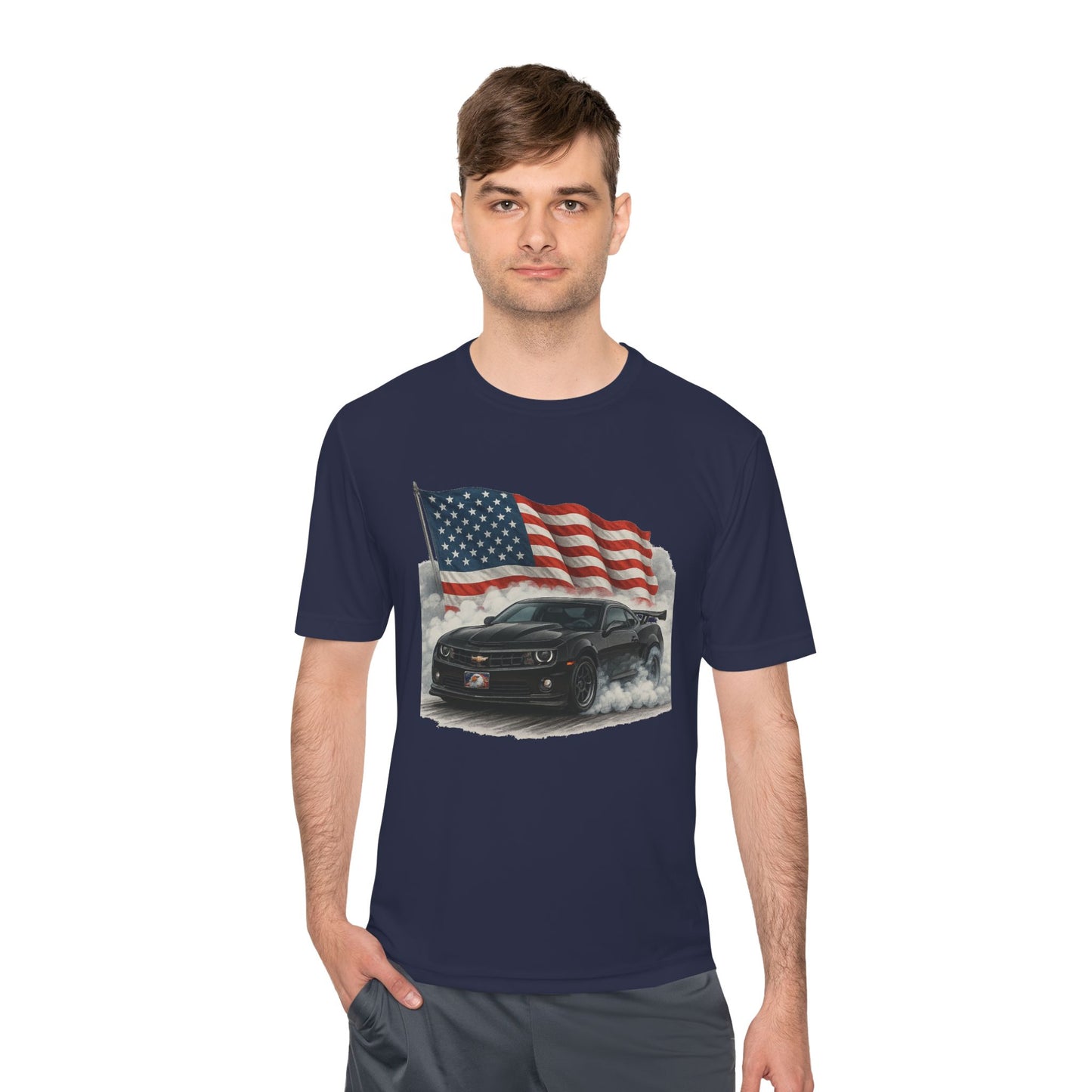 Patriotic Performance Tee, Unisex Moisture Wicking Tee, 4th of July Shirt, Sports Shirt, Outdoor Activity Shirt