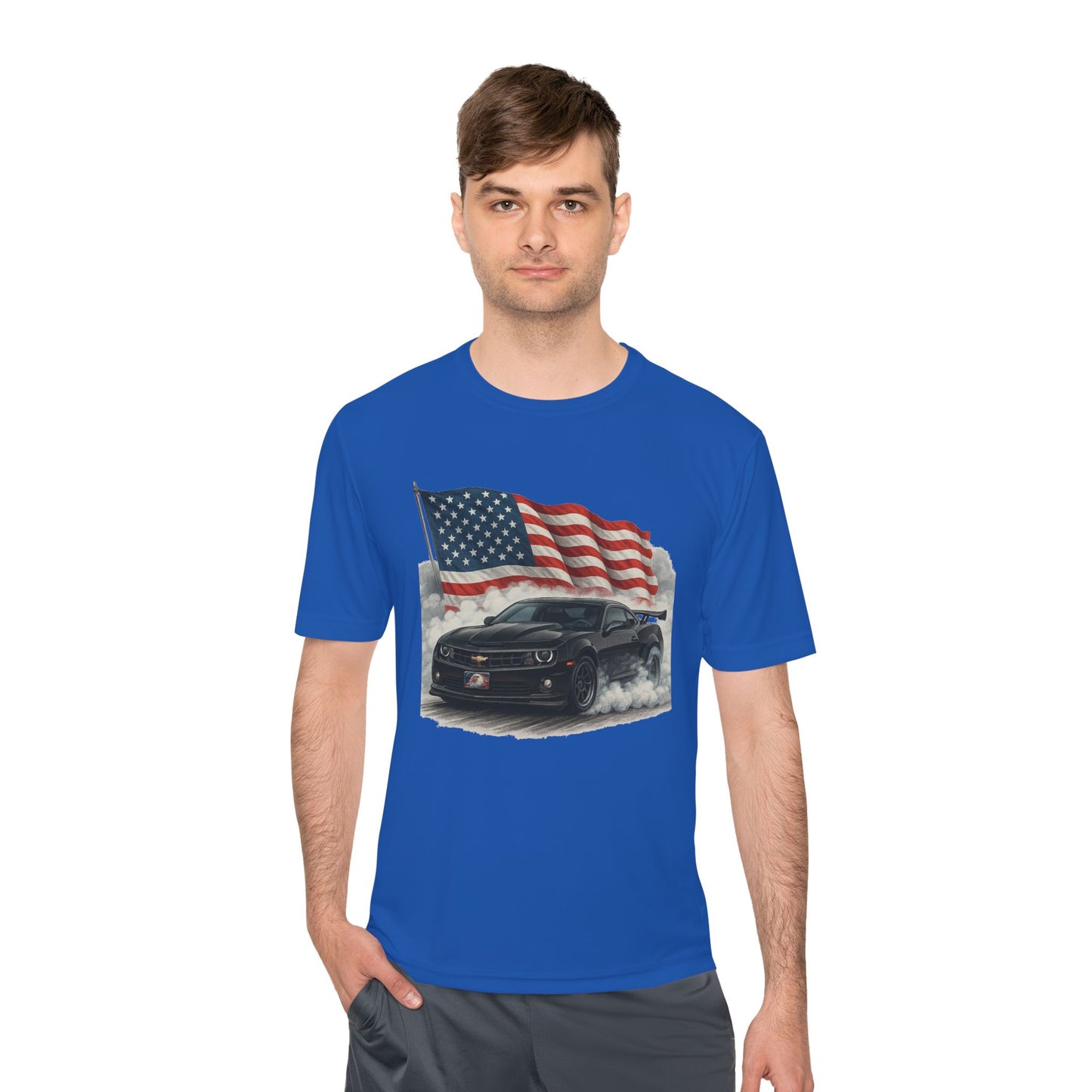 Patriotic Performance Tee, Unisex Moisture Wicking Tee, 4th of July Shirt, Sports Shirt, Outdoor Activity Shirt