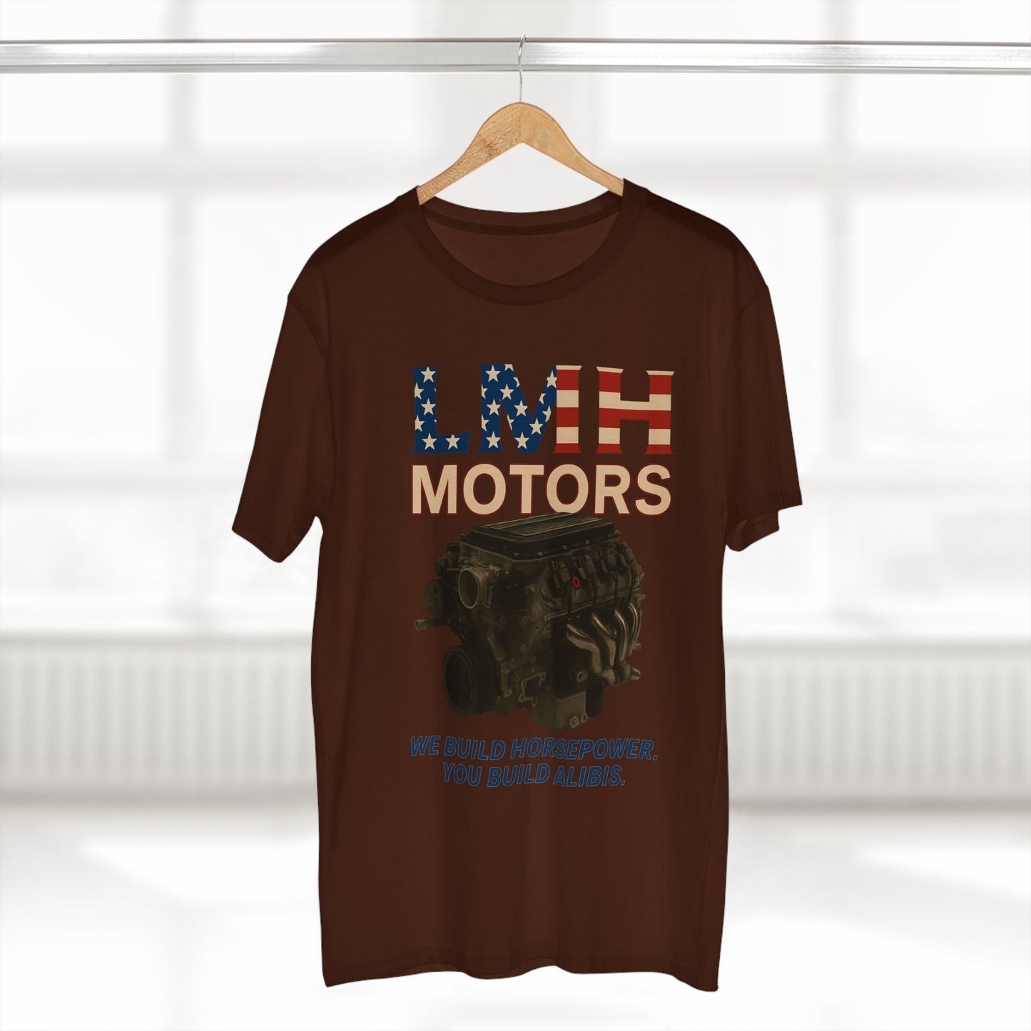 Auto Enthusiast T-Shirt, LMH Motors Graphic Tee, Car Lover Gift, Gearhead Apparel, Engine Design Shirt, Mechanical Enthusiast Clothing