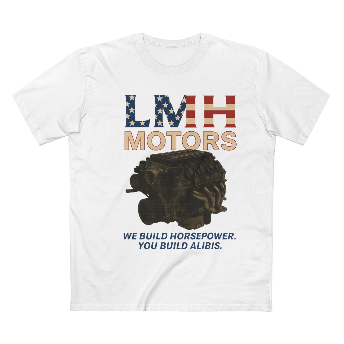 Auto Enthusiast T-Shirt, LMH Motors Graphic Tee, Car Lover Gift, Gearhead Apparel, Engine Design Shirt, Mechanical Enthusiast Clothing