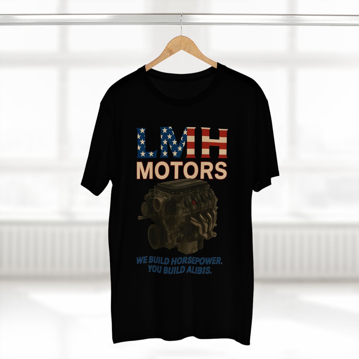Auto Enthusiast T-Shirt, LMH Motors Graphic Tee, Car Lover Gift, Gearhead Apparel, Engine Design Shirt, Mechanical Enthusiast Clothing