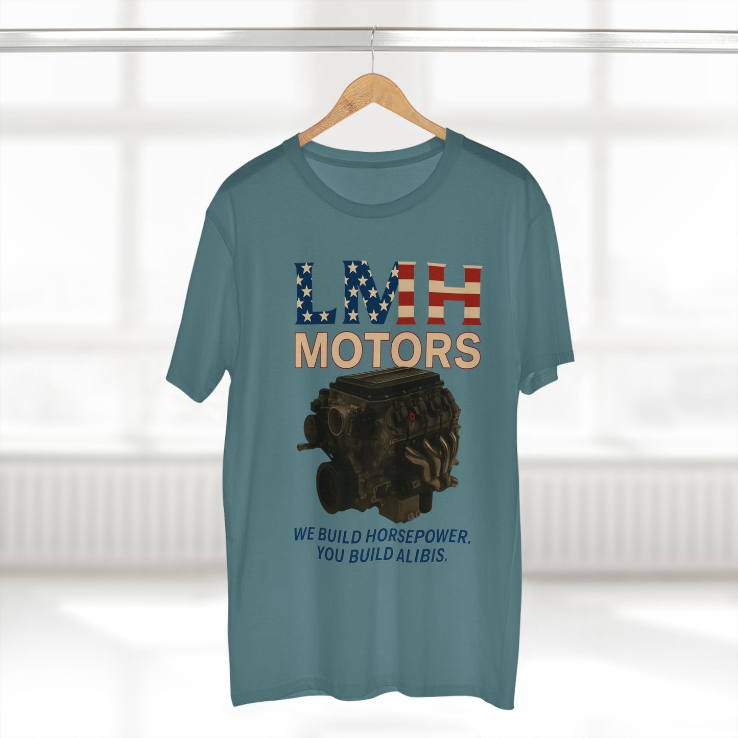 Auto Enthusiast T-Shirt, LMH Motors Graphic Tee, Car Lover Gift, Gearhead Apparel, Engine Design Shirt, Mechanical Enthusiast Clothing