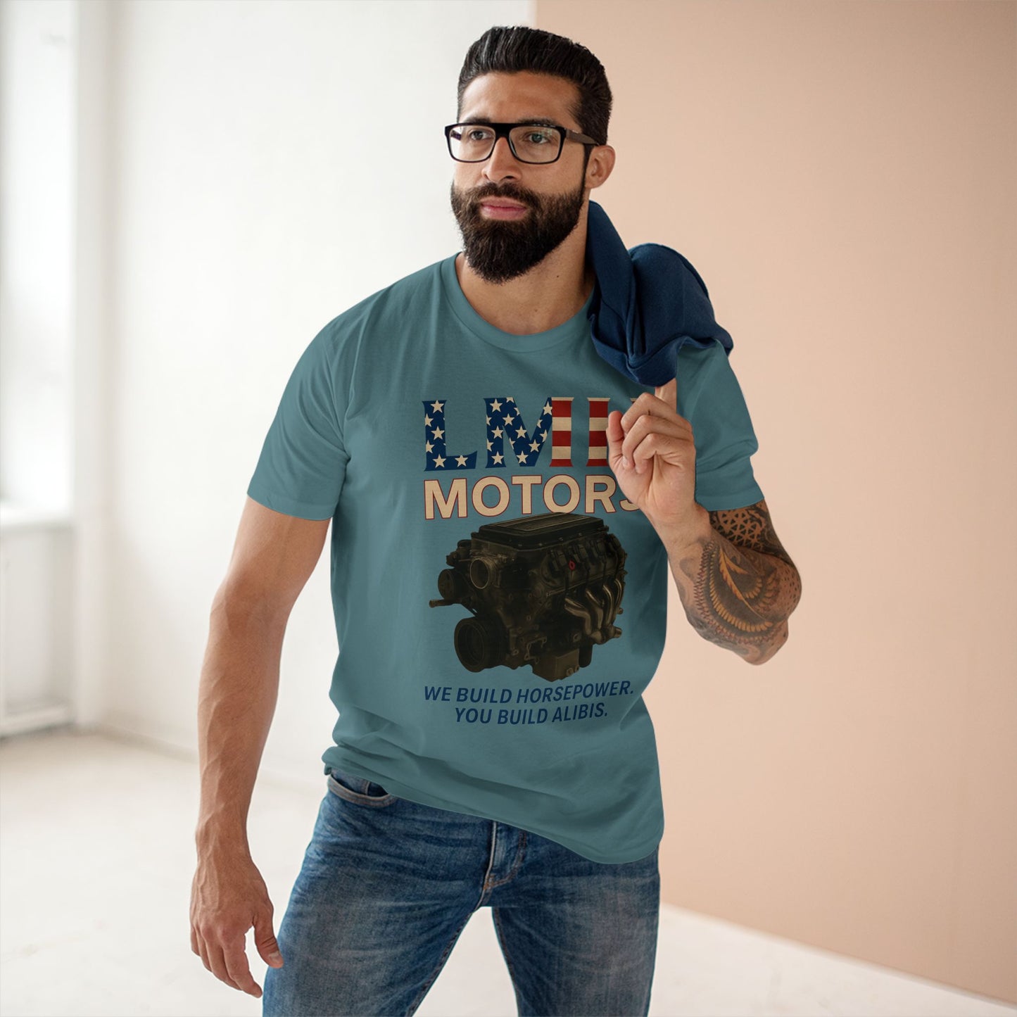 Auto Enthusiast T-Shirt, LMH Motors Graphic Tee, Car Lover Gift, Gearhead Apparel, Engine Design Shirt, Mechanical Enthusiast Clothing