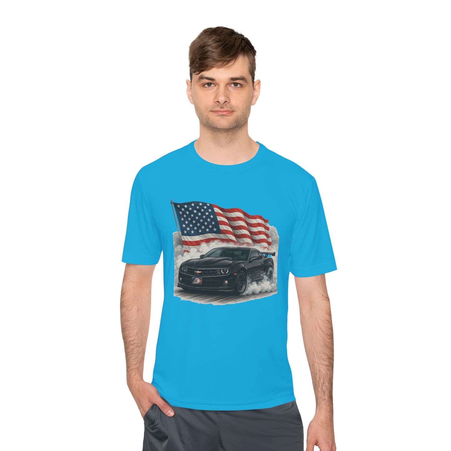 Patriotic Performance Tee, Unisex Moisture Wicking Tee, 4th of July Shirt, Sports Shirt, Outdoor Activity Shirt