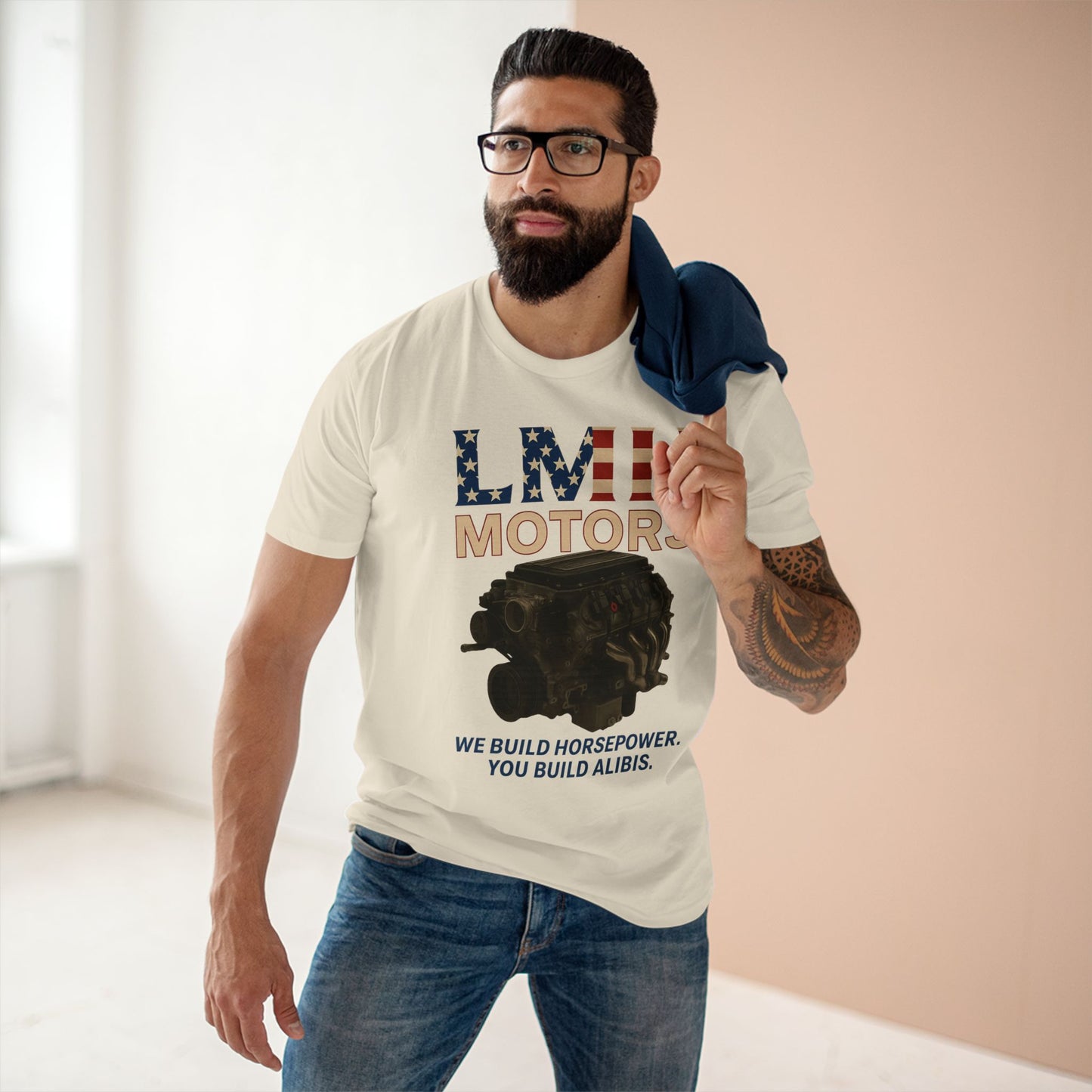 Auto Enthusiast T-Shirt, LMH Motors Graphic Tee, Car Lover Gift, Gearhead Apparel, Engine Design Shirt, Mechanical Enthusiast Clothing